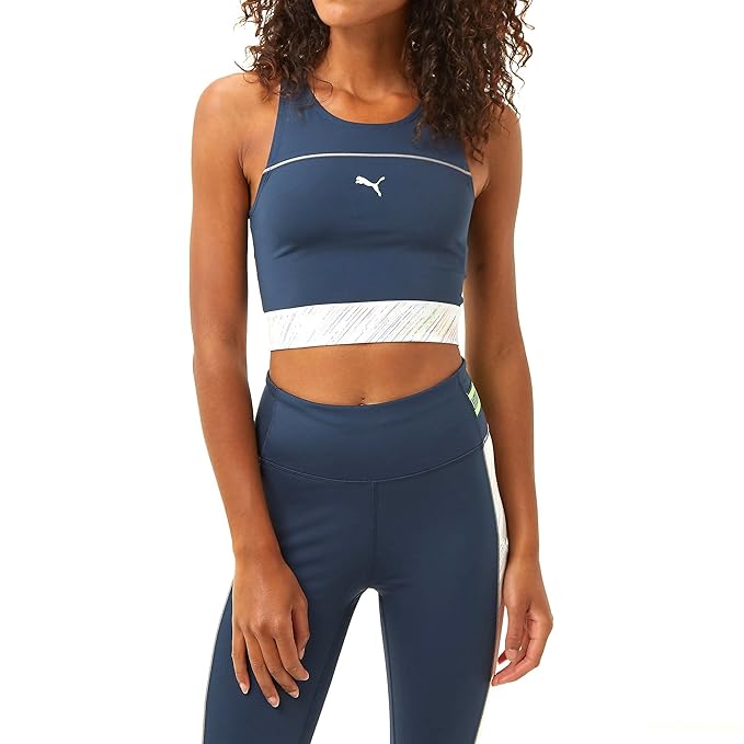 RUN HIGH SHINE CROP TANK W Puma White