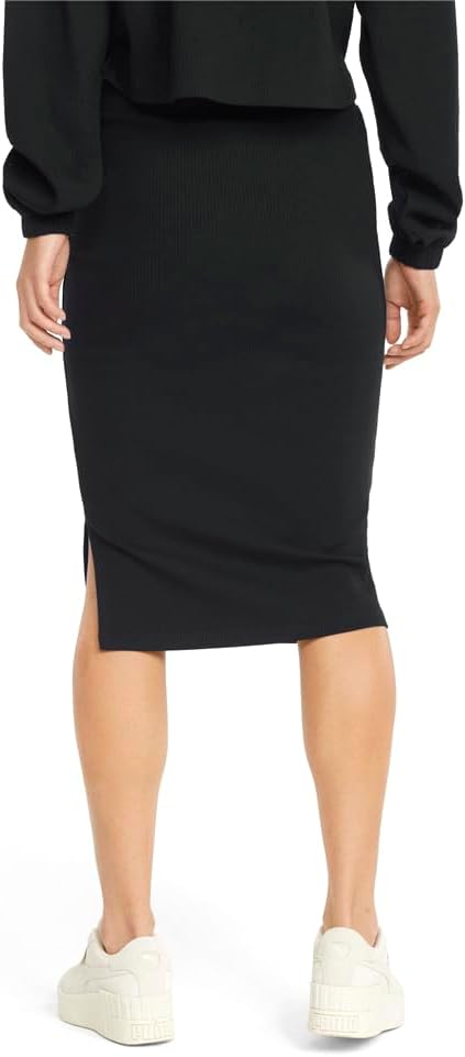 Classics Ribbed Midi Skirt Puma Black