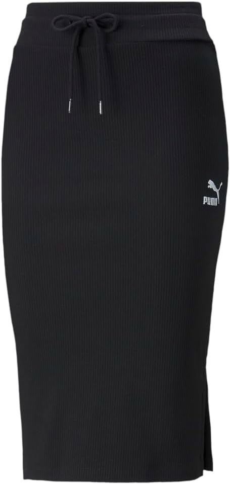 Classics Ribbed Midi Skirt Puma Black