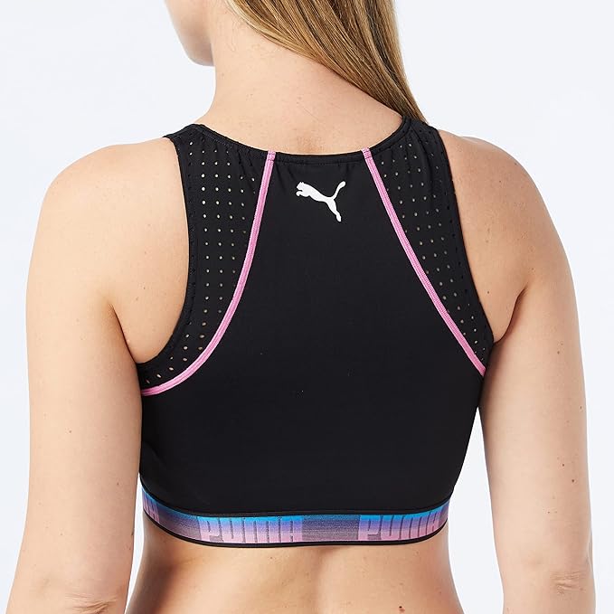 PUMA SWIM WOMEN HIGH NECK ZIP TOP 1P bla