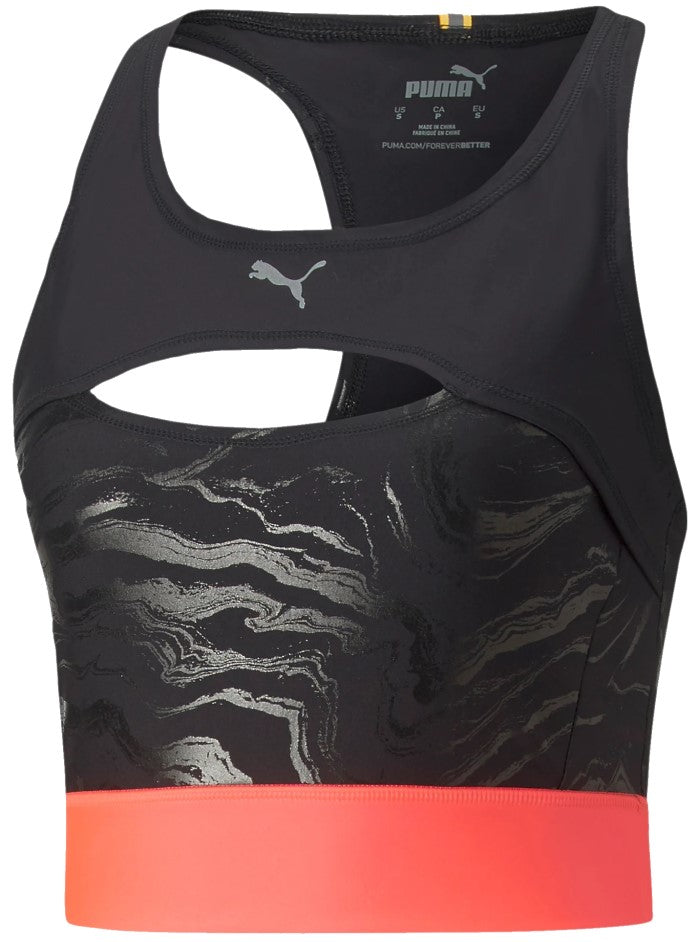 RUN ULTRAFORM AOP CROP TANK W Puma Black