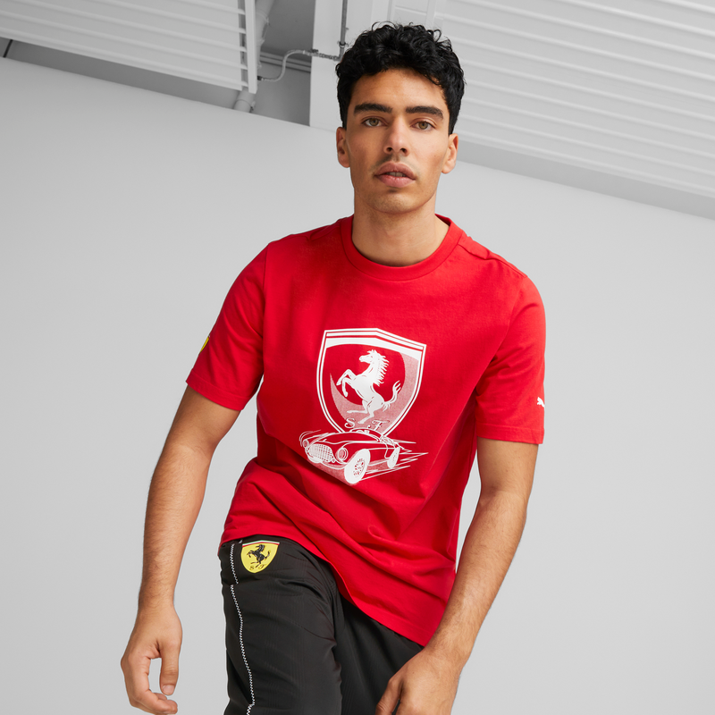 SCUDERIA FERRARI RACE BIG SHIELD TONAL TEE MEN