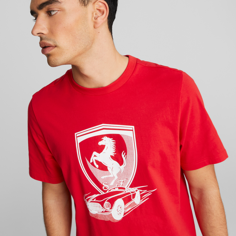 SCUDERIA FERRARI RACE BIG SHIELD TONAL TEE MEN