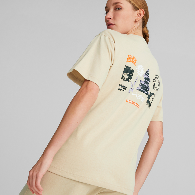 DOWNTOWN Relaxed Graphic Tee Granola