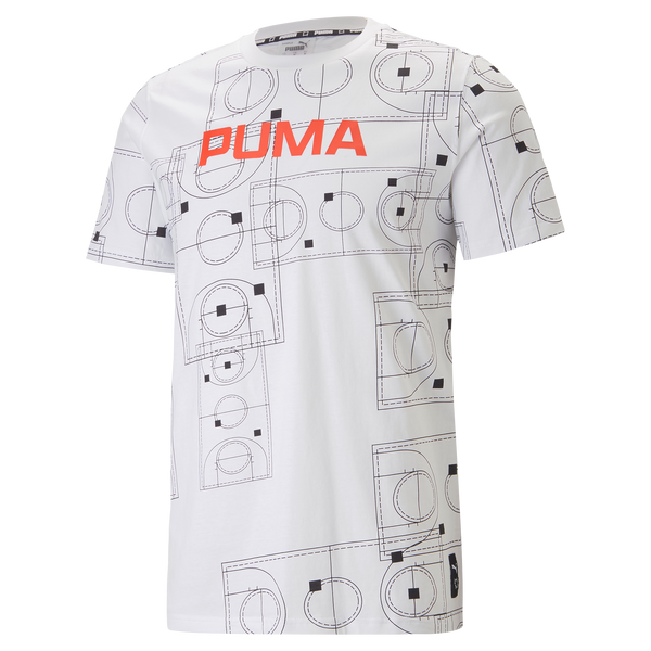 Clear Out Tee 6 PUMA White-Court AOP