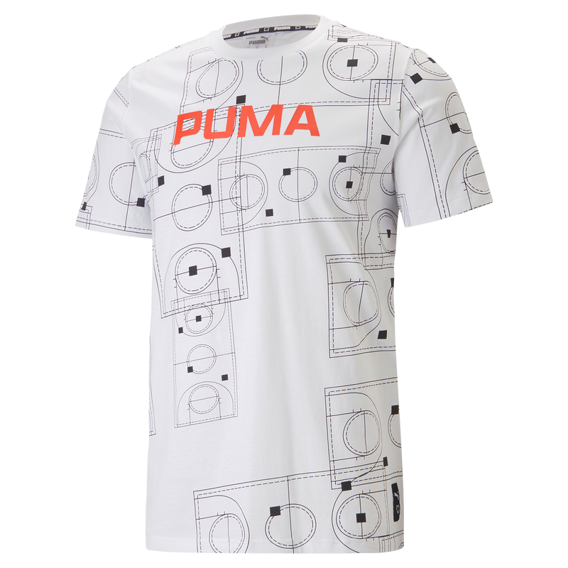 Clear Out Tee 6 PUMA White-Court AOP