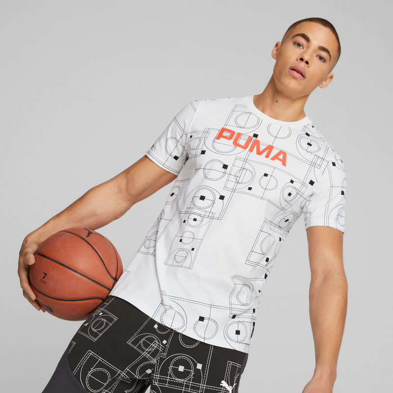 Clear Out Tee 6 PUMA White-Court AOP