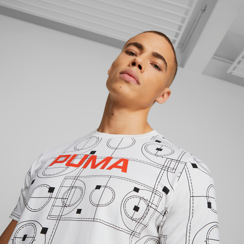 Clear Out Tee 6 PUMA White-Court AOP