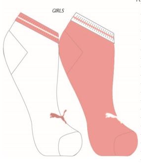 GIRLS 2 PACK SECRET SOCKS