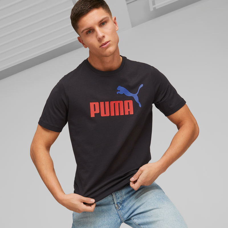 ESS+ 2 Col Logo Tee M PUMA Black-Warm Ea