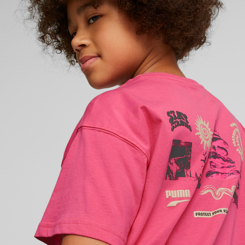 DOWNTOWN Graphic Tee KIDS Glowing Pink