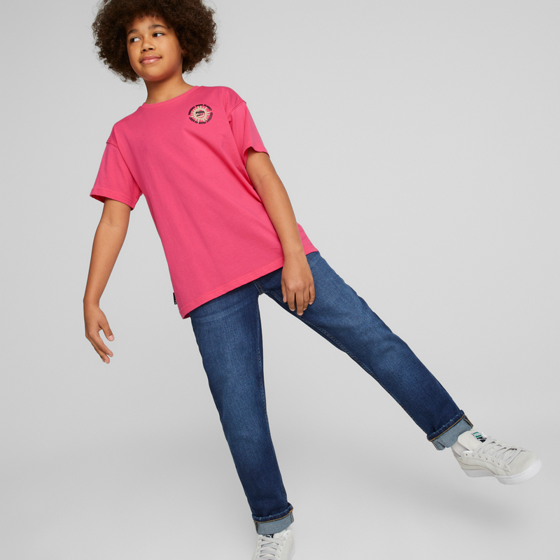 DOWNTOWN Graphic Tee KIDS Glowing Pink