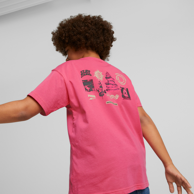 DOWNTOWN Graphic Tee KIDS Glowing Pink