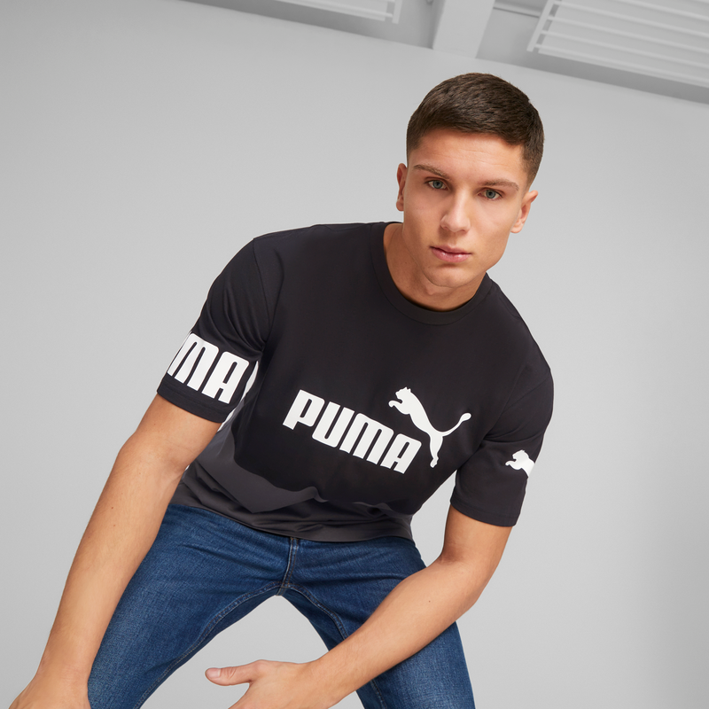 PUMA POWER Colorblock Tee PUMA Black