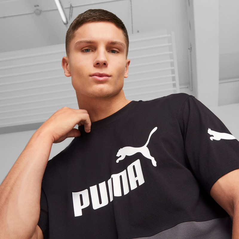 PUMA POWER Colorblock Tee PUMA Black