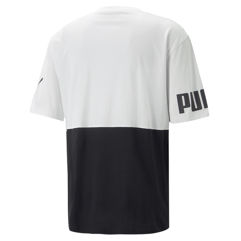 PUMA POWER Colorblock Tee PUMA White