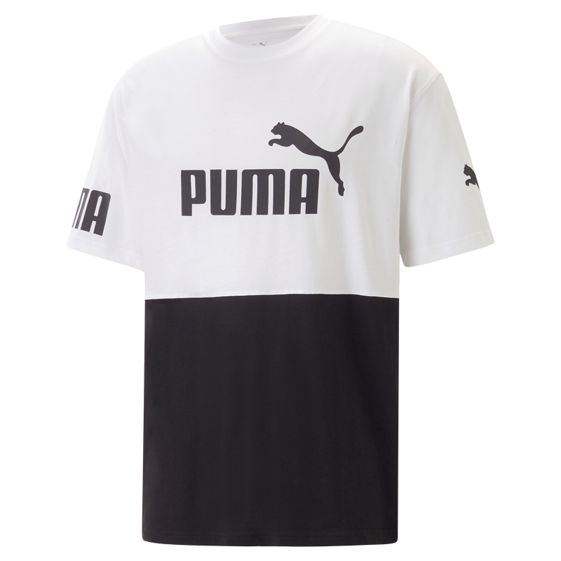 PUMA POWER Colorblock Tee PUMA White