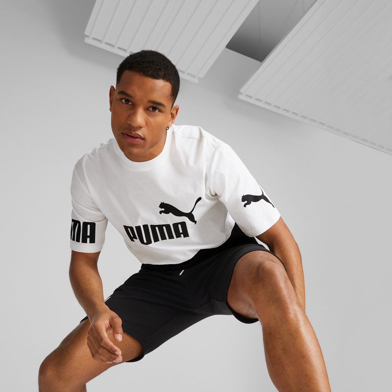 PUMA POWER Colorblock Tee PUMA White