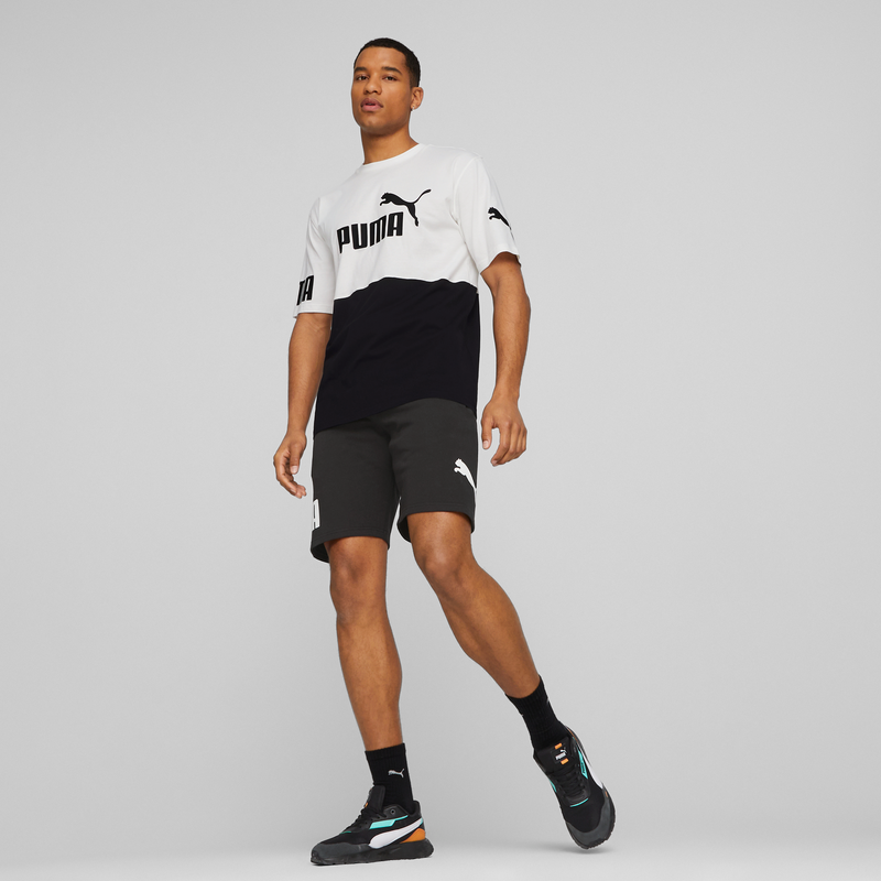 PUMA POWER Colorblock Tee PUMA White