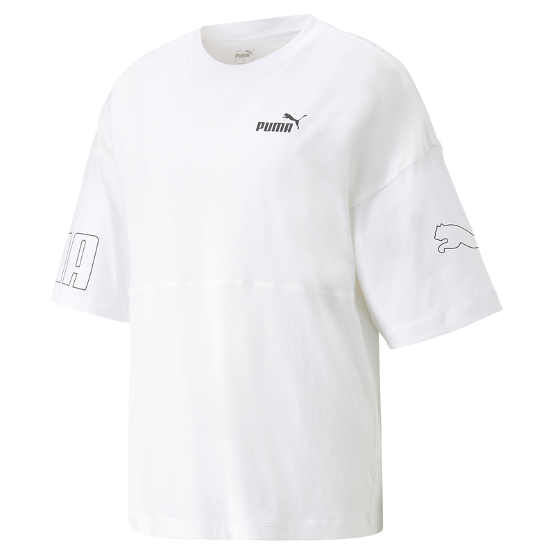 PUMA POWER Colorblock Tee PUMA White