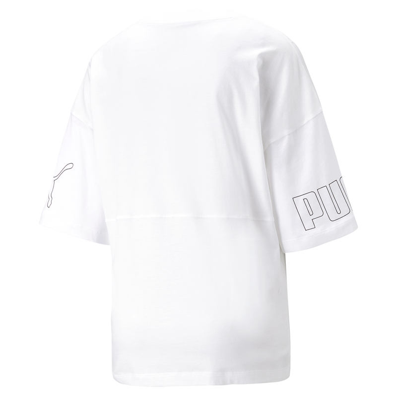 PUMA POWER Colorblock Tee PUMA White