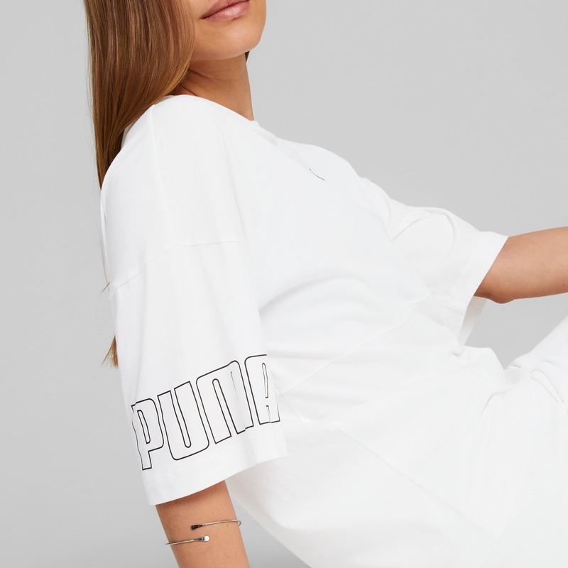 PUMA POWER Colorblock Tee PUMA White