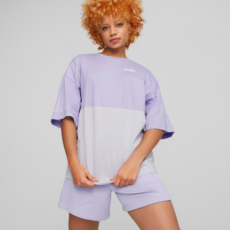 PUMA POWER Colorblock Tee Vivid Violet