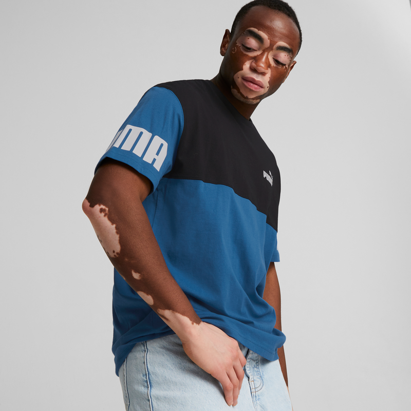 Puma Power Colorblock Tee Lake Blue