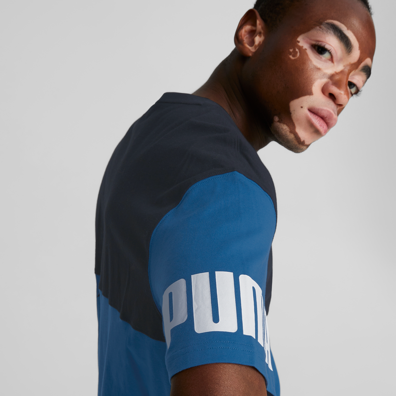 Puma Power Colorblock Tee Lake Blue