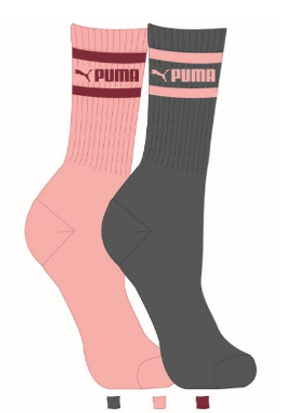 Ladies 2pk Graphic Anklet Sock Peach Bei